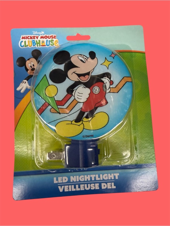 Disney Other - Disney Mickey Mouse LED Night Light – Blue, Red & Yellow